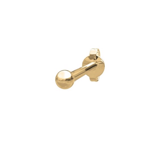 Piercing smykker - Pierce52 ørestik i 14kt. guld m. 1 kugle